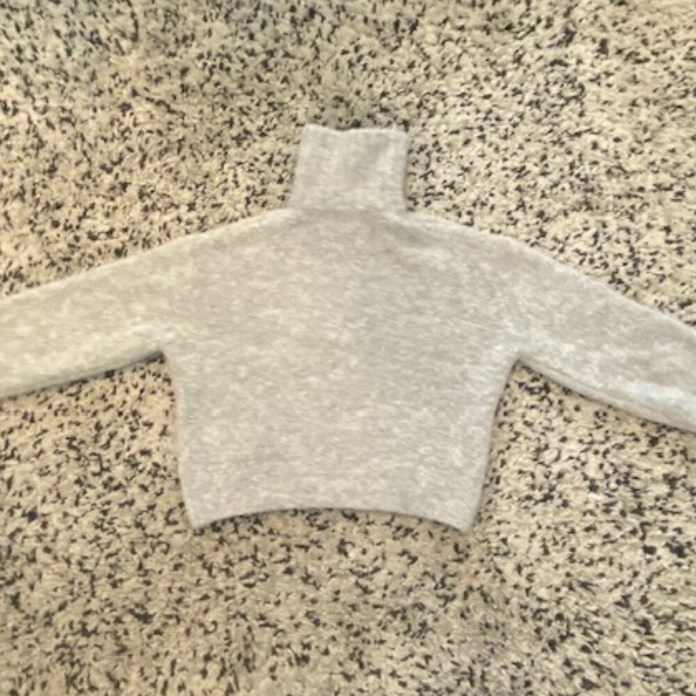 Wilfred Free Gwyneth Alpaca Wool 1/4 Zip Sweater Grey Size S - Picture 12 of 13